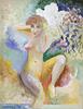 click for a larger image of item #34351, Seated Nude On Shore, One Leg In Water